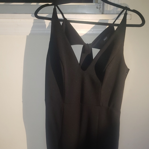 ABS Allen Schwartz Black Crepe Gown L - Picture 6 of 13